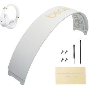 MFLDSFLHM Studio 3 Head Band Replacement Accessories,Studio 3 Wireless Headphones Replacement Top Headband Parts with Repair Kit (White Color)