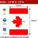 Canada Garden Flag 12x18 Double Sided Outdoor-Canadian Flags Heavy Duty Vivid Color Yard Flag Lawn Canada Day Decorations Gift Outdoor Indoor House Decor