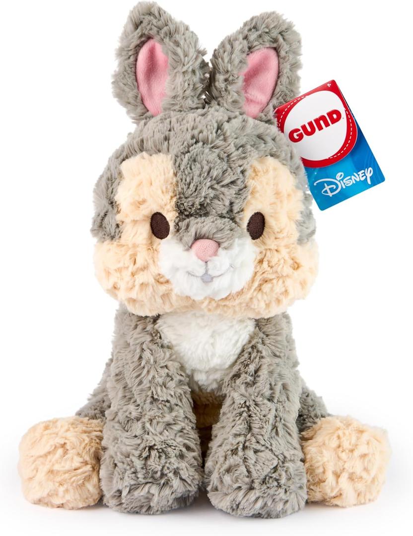 GUND Disney Official Thumper Plush, Disney Cozys Collection, Bambi Toys, Bunny Rabbit Stuffed Animal for Ages 1 and Up, Gray, 10 (Multicolor)