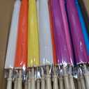 Aodaer 24 Pack Paper Umbrellas Chinese Japanese Parasol 33 Inches Paper Decorative Oiled Paper Umbrella DIY Painting Crafts for Wedding Bridal Party Decor Photography Props, 8 Colors, 33 inches/84 cm
