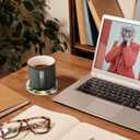 Forest Pattern Coasters Set of 6 with Holder and Cork Base-4in Absorbent Ceramics Coaster for Tabletop Protection Drink Coasters - Coffee Table, Home Decor-Housewarming Gifts for New Home