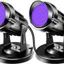 Halloween LED Blacklight Spot Lights Indoor 15W Black Spotlight Lamp 120V Accent Blacklighting Indoor Black Uplighting Decor with US Plug with Switch and Round Base (1Pack)