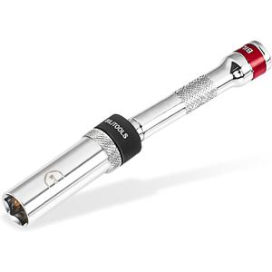 BILITOOLS 9/16-inch Magnetic Spark Plug Socket Swivel Thin Wall Spark Plug Socket 3/8-inch Drive x 6" Total Length with 6-Point, CR-V