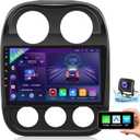 2+64G Android 13 Car Radio for Jeep Compass Patriot 2010-2016 with Wireless CarPlay & Android Auto - 10.1 Inch Car Stereo with WiFi / 1080P / SWC + AHD Backup Camera + MIC