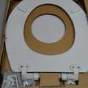Mayfair Cassel Slow Close Toilet Seat, Easy Clean, Non Slip Premium Wood Seat, Easy Install, Made in USA, Round, White
