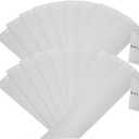 DALIX PVC Vertical Blind Replacement Slats Curved Smooth White 82.5 x 3.5 (20-Pack)