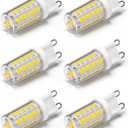 6 Pack G9 LED Bulb Dimmable 4W, 30W 40W Halogen Equivalent, 120V No Flicker 360 Beam Angle 400LM G9 LED Light Bulb (Daylight White) (Daylight White 6000k)