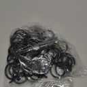 44 Pack Curtain Rings with Eyelets, 1.75 Inch I D, Heavy Duty Rustproof Metal Drapery Rings for Pinch Pleat Curtains Panels, Decorative Clips Rings Fits Up to 1.5" Rods, Black