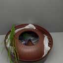 Lifewit Litter Box with Faux Plant & Scoop for Large Cat, Hidden Corner Enclosure Litter Tray with Odor Control & Carbon Filter in Living Room/Bedroom/Bathroom, Brown