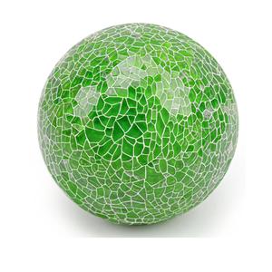 Woration 1 PC Decorative Orbs Green 3.15 Inch Table Centerpieces Balls Glass Mosaic Sphere Balls Vases Bowls Filler Decorations for Home Party Christmas Living Room