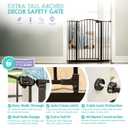 Regalo Safety 36" Extra Tall Home Accent Arch Baby Gate with Door, Pressure Mount for Doorways & Bottom of Stairs, Babies, Toddlers & Pets, Tested & Trusted, American Designed, Family Owned