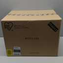 IRIS USA Cat Litter Box, Large Top Entry with Litter Catching Lid and Scoop, Dog Proof, Cat Box Enclosure, Beige/White