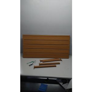 Metal Table 35.5"×18"×14" With 4Legs And Hardwares Wooden Color