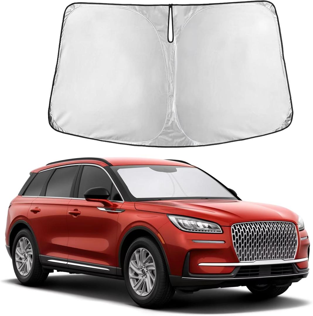 Autovir Windshield Sun Shade Fit for 2020-2024 2025 2026 Lincoln Corsair | Sunshade, Front Car Window Shades Sun Visor, Blocks UV Rays & Heat, Car Accessories