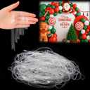 Eaasty 300 Pcs Clear Rubber Bands for Balloon Arch Elastic Tying Bands for Arch Frame Garland Wall Transparent Balloon Connectors Festival Holiday Crafts Decor(2.2", 3.3", 4.1", 4.9", 5.9", 6.7")