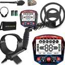 Metal Detector for Adults Professional, High Accuracy Gold Detector Set, Waterproof Coil LCD Display Height Adjustable Advanced DSP Chip, Detector De Metales Oro Y Plata for Exploration Hiking (Red)