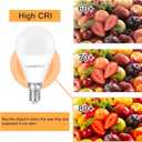 A15 Ceiling Fan Light Bulbs, Dimmable, E12 Base LED Bulb, 5.5W=40W, Warm White 2700K, 500 Lumen, LED Light Bulb, 6 Pack