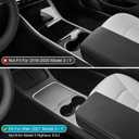 Center Console Wrap Matte Black for Tesla Model 3/Y 2021-2025,Console Cover for Tesla Interior Decor Accessories(Not for M3 Highland/My Juniper)