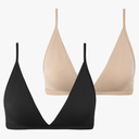 INIBUD Bralette for Women Removable Padded Bra Yoga Seamless V Neck Triangle Adjustable Straps Wireless ,Size M