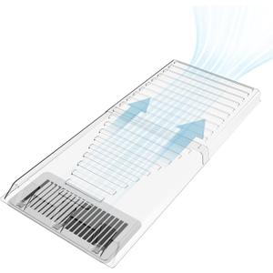 Magnetic Vent Extender for Under Furniture, Air Vent Deflector for Metal Floor Register 10" and 12" Wide, Vent Redirector with 1.5 mm Thicker Premium Material, Extends from 17"-33" 1 Pack