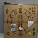24 Inch Large Metal Wall Clock with Voice and Light Sensor Night Light, Glow in The Dark Non-Ticking Silent Battery Operated Decorative Oversized Wall Clock for Bedroom Living Room Decor