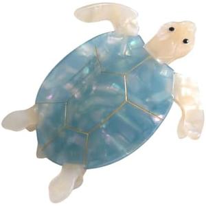 Fashion Sea Turtle Hair Clip,Acetate Hair Claw,Small Hair Clips for Women,Cyan