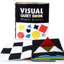 beiens High Contrast Black and White Baby Book - Touch and Feel Crinkle Sensory Toy - Visual Stimulation Interactive Montessori Toys for 0-12 Months Infant Newborn - Baby Gift for Boys Girls