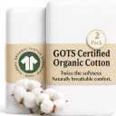 GOTS Organic Bedside Bassinet Sheets 33x20 and 35x19 for Baby Delight, Ronbei, Koola Baby Bond. Premium Weight Luxury Turkish Cotton - Rectangle Bassinet Sheets (Fits 3320 or 3519 Bassinet Pads, White + White)