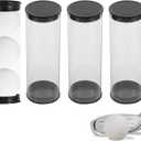 4pcs Clear Golf Ball Tubes with Caps, Waterproof Golf Carrying Case Plastic Barrel Thickened Golfs Display Holder Golfs Ball Container Box for Home Store Display Use, 4