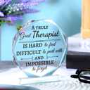 CroBlissful Physical Therapist Gifts Physical Therapist Gift for Women Men Teacher Appreciation Thank You Acrylic Desk Decor Plaque Birthday Plaque Gifts for Friends Coworkers Bosses Home Office, 4.72 x 4.72 x 0.55 inches