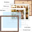 DoubleFill 2 pcs 4x6 Collage Picture Frame 7 Opening Photo Collage for Wall Decor Multiple Picture Frame with Acrylic Window Family Photo for Home Decor Display Wedding(Brown), 14.4 x 16.3 inches