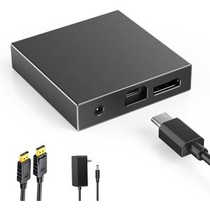 PSVR2 PC Adapter Accessories KitCompatible with PS VR2,PS Adapter Power Kit and DisplayPort Cable, Expand PS VR2 Game Library to Play Games on PC