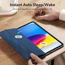 ESR for iPad(A16) 11th/10th Generation Case(2025/2022,10.9 Inch), Convenient Magnetic Attachment, Two-Way Trifold Stand, Lightweight Protection, Auto Sleep/Wake, Rebound Series, Blue