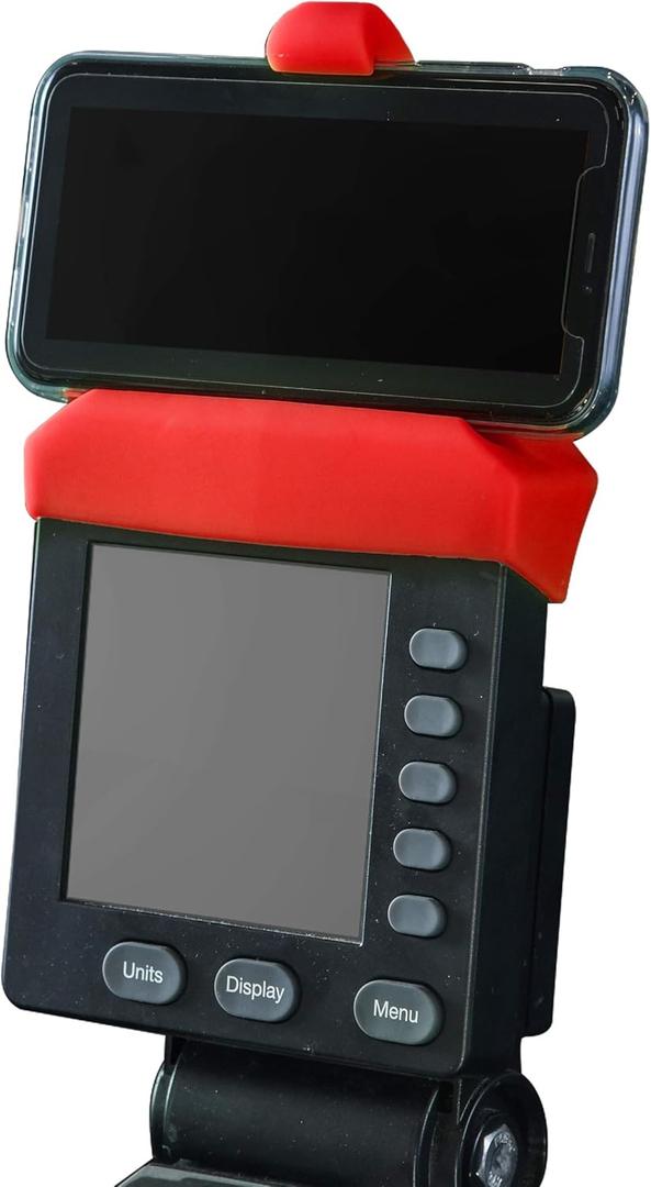 Vapor Fitness Phone Holder Made for PM5 Monitors of Concept 2 Rower, SkiErg and BikeErg - Silicone Smartphone Cradle Compatible with Concept 2 Rowing Machine. Ideal Rower Accessories (Red)