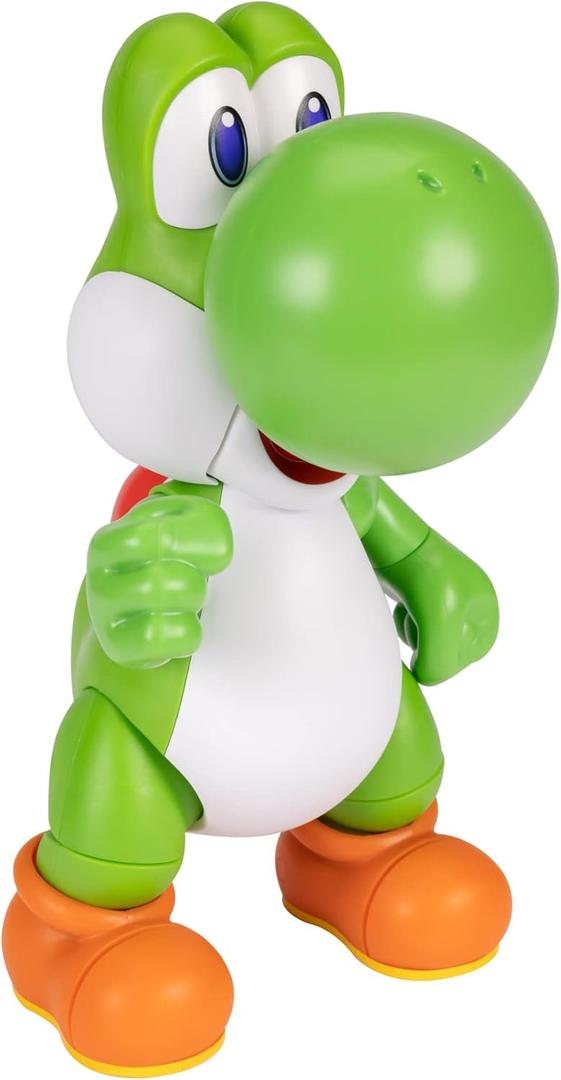 Super Mario Let's Go, Yoshi! 12-Inch-Tall Interactive Action Figure with 20+ Iconic Sounds & Music - Officially Licensed by Nintendo