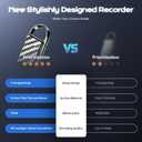 72GB Voice Activated Recorder - Tallkcoder Recording Device with AI-Intelligent Noise Reduction for Lectures Meetings, Dictaphone Digital Voice Recorder, Audio Recorder for Interviews, Class, MP3