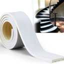 Abbylike 0.59 Thick x 3.94 Wide x 8' Feet Flex Trim Molding Flexible Flatstock Trim Base Molding PU Baseboard Decorative for Wall Corners Cabinet Edges Countertops Villas Hotels Suites Wall Tiles