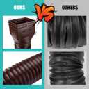 2 Pack Rain Gutter Downspout Extensions Flexible,Downspout Extender Diverter Extendable from 21" to 58". Drain Pipe Connector Extendable for Most Residential Downspouts (Brown)