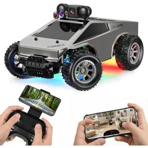 RC Cars with Camera Remote Control Truck with 720P HD FPV Camera, All-Terrain Remote Control Car with Led Light Rechargeable Battery, 1:28 RC Car Vehicle Toy Gifts for Kids Boys Girls