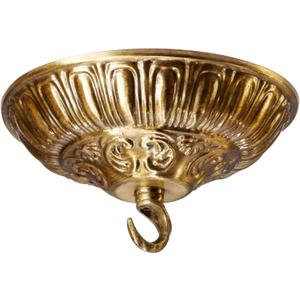 BEQUZON 6.1'' Gold Canopy for Chandelier Pendant Light, Mounting Plate Kit for Ceiling Lights, Vintage Style