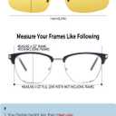 Night Driving Glasses Clip On Night Vision Glasses HD Polarized Yellow Lens Compact Fit Non-Flip Up, Anti Glare (A01 Yellow/2 Pack)