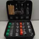 Camping Portable Spice Set with 12 Spice Containers Storage Bottle Pepper & Salt Spice Shakers, Separable Storage Bag for Outdoor Travel Camping BBQ Picnic Seasoning Kit Carrying Case