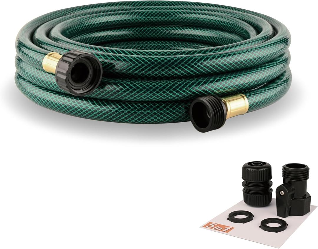 Garden Hose No Leaking for Watering: No Kink and Lightweight - 1/2" Water Hoses 20 FT with Fittings for Outdoor and Yard (Green)