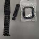 BINLUN Compatible with Apple Watch Band 49mm 46mm 45mm 44mm 42mm 41mm 40mm 38mm Stainless Steel Metal Watch Strap with TPU Watch Case Compatible with iWatch Series Ultra/11/10/9/8/7/SE2/SE/6/5/4/3/2/1 (Black)