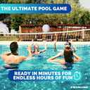 Swimline Original Pool Volleyball Net Games Set with Ball Adjustable Up to 34 Feet Wide | for Kids & Adults | 2 Stable Water-Fill Bases | Easy Assembly Compatible W/Outdoor & Indoor Inground Pools