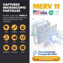 BNX TruFilter 20x30x1 Air Filter MERV 11 (4-Pack) - MADE IN USA - Allergen Defense Electrostatic Pleated Air Conditioner HVAC AC Furnace Filters for Allergies, Dust, Pet, Smoke, Allergy MPR 1200 FPR 7