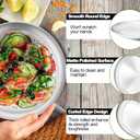 E-far 6-Piece Stainless Steel Plates, 9 Inch Metal Dinner Plates Dishes for Home, Picnic, Outdoor Camping, Healthy & Non-Toxic, Shatterproof & Dishwasher Safe