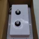 RV Outdoor Shower Exterior Shower Box Kit with Camper RV Outside Showers Faucet Valve + Coiled Hose + Sprayer Head + Lock, Replacement for Camper, Van, Travel Trailer, Motorhome and Boat,White