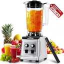 WantJoin 136oz Commercial Blender – Heavy Duty 18800 RPM Professional Blender with Pure Copper Motor, Multi-Speed, Dishwasher Safe for Smoothies & Juices