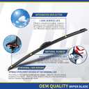 3 wipers Replacement for 2017 2021 2022 Honda CRV CRV, Windshield Wiper Blades Original Equipment Replacement 26"/17"/12" (Set of 3) U/J HOOK